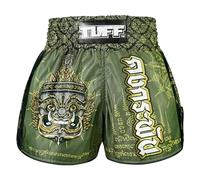Tuff Sport Muay Thai Boxing Shorts, Retro Styles, Classic Slim Cut, MMA, Kickboxing, Workout Set, Tuf-rms117-grn, XXL