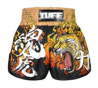 Tuff Sport Muay Thai Boxing Shorts, Retro Styles, Classic Slim Cut, MMA, Kickboxing, Workout Set, Tuf-rms111-blk, Large