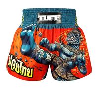 Tuff Sport Muay Thai Shorts Boxing Shorts Traditional Style Workout Set MMA Pants, Tuf-ms687-red, Large