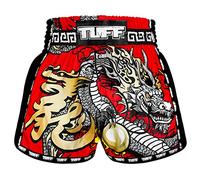 Tuff Sport Retro Muay Thai Shorts Boxing Shorts Classic Slim Cut MMA Kickboxing Workout Set Clothing Training, Tuf-msc116-red, X-Large