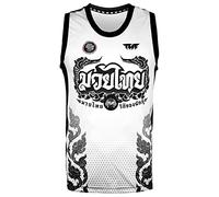 Tuff Sport Tank Top Muay Thai Boxing Vest Top Workout Shirt Sleeveless Gym Fitness Training, Tuf-tt101, L