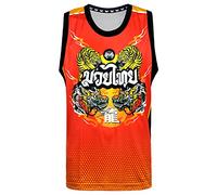 Tuff Sport Tank Top Muay Thai Boxing Vest Top Workout Shirt Sleeveless Gym Fitness Training, Tuf-tt104, L