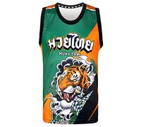 Tuff Sport Tank Top Muay Thai Boxing Vest Top Workout Shirt Sleeveless Gym Fitness Training, Tuf-tt107, L