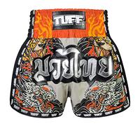 TUFF Sport Women's Unisex-Adults Kids Brown Muay Thai Shorts (S) - MSC105 Tora Mori to Kingyo