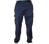 Tuff Stuff Super Action Combat Work Trouser Pro Trade Hardwearing Cotton Rich Heavy Duty Pants Original 711 (W 30" L 32.5", Navy)
