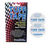 TUFF Tape 2x 75mm Round Patch Pack - Waterproof, Self-Adhesive, Durable Patches for Tent, Jacket, Inflatable Repairs: Rips and Holes