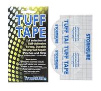 Tuff Tape Combo Pack - Waterproof Self-Adhesive Repair Tape with 15cm Strip and 75mm Round Patches for Tents, Coats, Inflatables