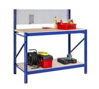 Tuff Workbench - H145/100 X W150 X D60Cm, Blue - Chipboard Shelf