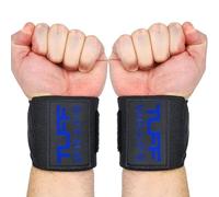 TuffWraps 16" Wrist Straps for Gym - No Thumb Loops - Powerlifting, Weightlifting, and Bench Press Support - Durable Wrist Straps Gym Accessory for Enhanced Wrist Support