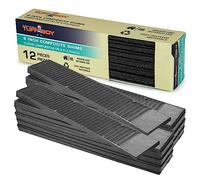 TUFFBOY Composite Shims and Leveling Wedges (12 Pack, 8") - Made in USA - Extreme Load Support Plastic Shims for Leveling - Table, Floor, Doors, Toilet, and Furniture Levelers