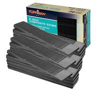 TUFFBOY Composite Shims and Leveling Wedges (36 Pack, 8") - Made in USA - Extreme Load Support Plastic Shims for Leveling - Table, Floor, Doors, Toilet, and Furniture Levelers