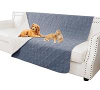 Tuffeel Waterproof Dog Bed Blanket, 68x82 Inches Pet Sofa Couch Cover, Furniture Protector from Medium Dog Washable, Reversible-Blue+Cream