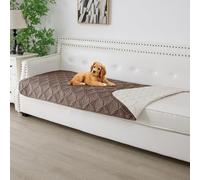 Tuffeel Waterproof Dog Blanket, 30x70 inches Small Pet Couch Covers for Sofa, Chair Bed Furniture Protector from Dogs Washable and Reversible-Chocolate+Cream