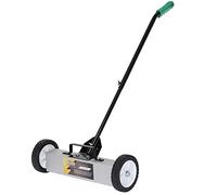 TUFFIOM 18'' Rolling Magnetic Pick-Up Sweeper |45-LBS Capacity, with Quick Release Latch & Adjustable Long Handle, for Nails Needles Screws Collection