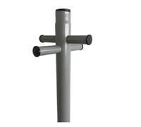 TuffLine Portable Washing Line - 2.4m Garden Washing Line with Two-Part Pole, 30m Rotating Laundry Line Pole, Durable Build, Secure Ground Socket, Modern Grey Finish