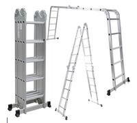 TUFFMATE 14-in-1 Multi-Purpose Combination Ladder, Aluminium, 150kg Capacity, 582cm Extension Height, Foldable