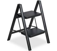 Tuffmate 2-Tread Folding Step Ladder - 45Cm Extra Wide Deep Steps - 150Kg - Lifetime Warranty