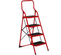 TUFFMATE 4 Step Folding Ladder with Handle, Non-Slip Wide Tread