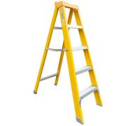 TUFFMATE 5 Tread Fibreglass Step Ladder 1.5m Top Tray Tool Holder | Non Conductive