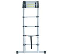 TUFFMATE Extendable Ladder 2.9M Max Height Aluminium 9 Treads Wide Bottom Stabaliser Bar
