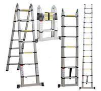Tuffmate Extendable Ladder 4.4M Double Sided Aluminium Combination Multi-Purpose