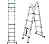 Tuffmate Extendable Step Ladder 5 Tread Aluminium Double Sided Combination Ladder 156Cm / 3.2M