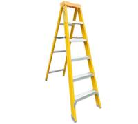 TUFFMATE Fibreglass Step Ladder 6 Steps Electricians 1.9m Non Conductive