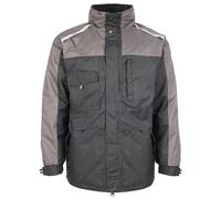TuffStuff - Cleveland Jacket - Size XXL, Black - 100% Polyester with Hardwearing Oxford Outer - Windproof & Water Resistant - Fleece Lined Mens Jacket - With a Reflective Trim & Zipped Pockets