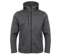 TuffStuff - Hale Jacket - Size 2XL, Grey - Breathable, Waterproof & Windproof Mens Jacket - Fleece Lined with Adjustable Hood & Zipped Side Pockets - Ideal for Work & Outdoors