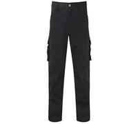 TuffStuff - Pro Work Extra Long Trousers - 30” Waist - Extra Long Black Cargo Trousers- Work Trousers For Men - Triple Stitched Seams - Features Knee Pad Pockets - Comfortable & Durable