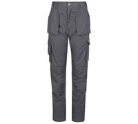 TuffStuff - Pro Work Long Trousers - 42” Waist - Grey Cargo Trousers- Work Trousers For Men - Triple Stitched Seams - Features Knee Pad Pockets - Mens Work Trousers