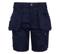 TuffStuff - Proflex Work Shorts, 28" Waist (Navy) - Slim Fit, 8" Inseam, Stretch Fabric, Triple-Stitched, Reinforced Tool Pockets, YKK Zip - Durable Easy Care Summer Workwear - Functional Design