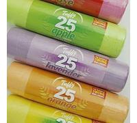 Tuffy 10mu Scented Swing Bin Liners, Roll of 25, Assorted Colours, 60cm x 89cm 24cm x 35cm