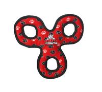 Tuffy Junior 3-way Tug Red Paw