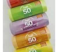 Tuffy Scented Pedal Bin Liners, Roll of 50, Assorted Colours, 46cm x 64cm
