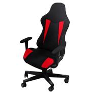 Tufkiss Gaming Chair Cover, 3d Printing Gaming Chair Cover, Stretch Soft Non-Slip Easy To Install Armrest Chair Cover Set For 4 (No Chair)(red)