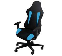 Tufkiss Gaming Chair Cover, 3d Printing Gaming Chair Cover, Stretch Soft Non-Slip Easy To Install Armrest Chair Cover Set For 4 (No Chair)(Dark blue)
