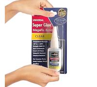 TUFROX Universal 25g Clear Super Glue 3900PSI High Viscosity Quick-Dry Instant Bond for Plastic, Metal, Leather, Ceramics, Wood, Shoe, DIY Craft & More; Anti-Clog Cap, Precision Nozzle, Fast Superglue