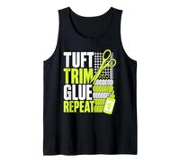 Tuft Trim Glue Repeat Craft Tank Top
