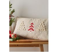 'Tufted Christmas Tree' Cushion Catherine Lansfield Natural 30cm x 50cm
