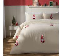 Tufted Gonk Teddy Fleece Duvet Cover with Pillowcase Bedding Set OHS Cream Single