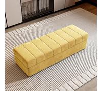 Tufted Ottoman Storage Bench for Bedroom & Entryway Solid Wood Shoe Storage with Hidden Compartment Stylish & Functional Fur Accent Perfect for Bed Foot End