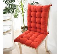 Tufted Seat Cushion for Office Chairs & Dining Chairs One-Piece Back Pad with Ties Ergonomic Support for Hardwood Floors Comfortable Seat Cushions for Back Pain Relief