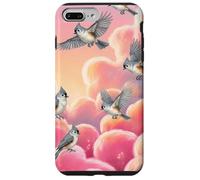 Tufted Titmouse Bird Watcher Gift Pink Clouds Sky Case for iPhone 7 Plus/8 Plus