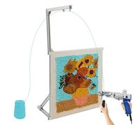 Tufting Frame 27.55in Aluminium Alloy Rug Making Rack Kit Carpet Tuft Stand with 2* G-clamps, 4*Connecting Plates and 8*Corners, DIY Craft Making Frames kit for Tapestry Sewing and Tufting Cloth Stand