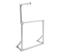 Tufting Frame, Rug Tufting Frame, Aluminum Tufted Frame for Displaying DIY Crafts Table Frame Frame Carpet Tapestry Making Tools, Left and Right Frames are Adjustable, Silver, 80*67 cm