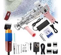 Tufting Gun Kit - Cut Pile & Loop Pile Tufting Gun with Carpet Trimmer, High-Speed 5-40 Stitches/Second, Starter Kit for Beginners