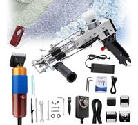 Tufting Gun Kit - Cut Pile & Loop Pile Tufting Gun with Carpet Trimmer, High-Speed 5-40 Stitches/Second, Starter Kit for Beginners