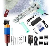 Tufting Gun Kit - Cut Pile & Loop Pile Tufting Gun with Carpet Trimmer, High-Speed 5-40 Stitches/Second, Starter Kit for Beginners