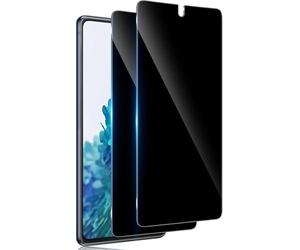 TuFun Screen Protector for Samsung Galaxy S20 FE for Tempered Glass Privacy Screen Protector, 9H Hardness Privacy Film, Anti-Spy, Bubble-Free Anti-Spy Protective Glass - Black (Pack of 2)